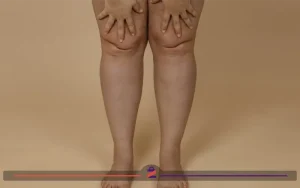 لیپوساکشن زانوی یک فرد چاق